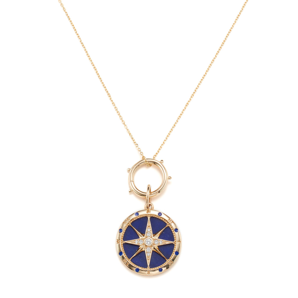 Blue Sapphire Star Compass Necklace