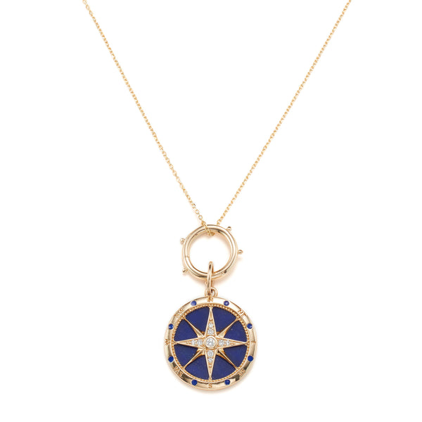 Blue Sapphire Star Compass Necklace